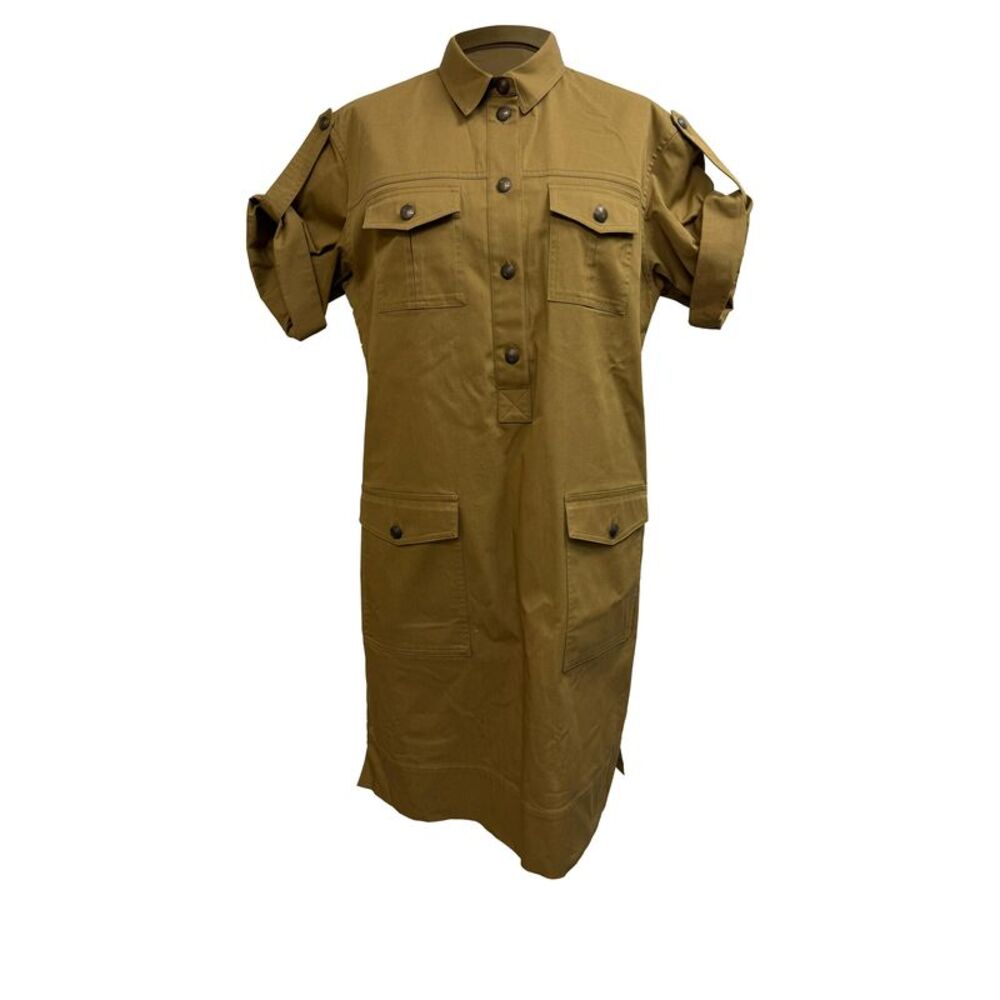Etro Pocket Detail Dress in Brown Cotton